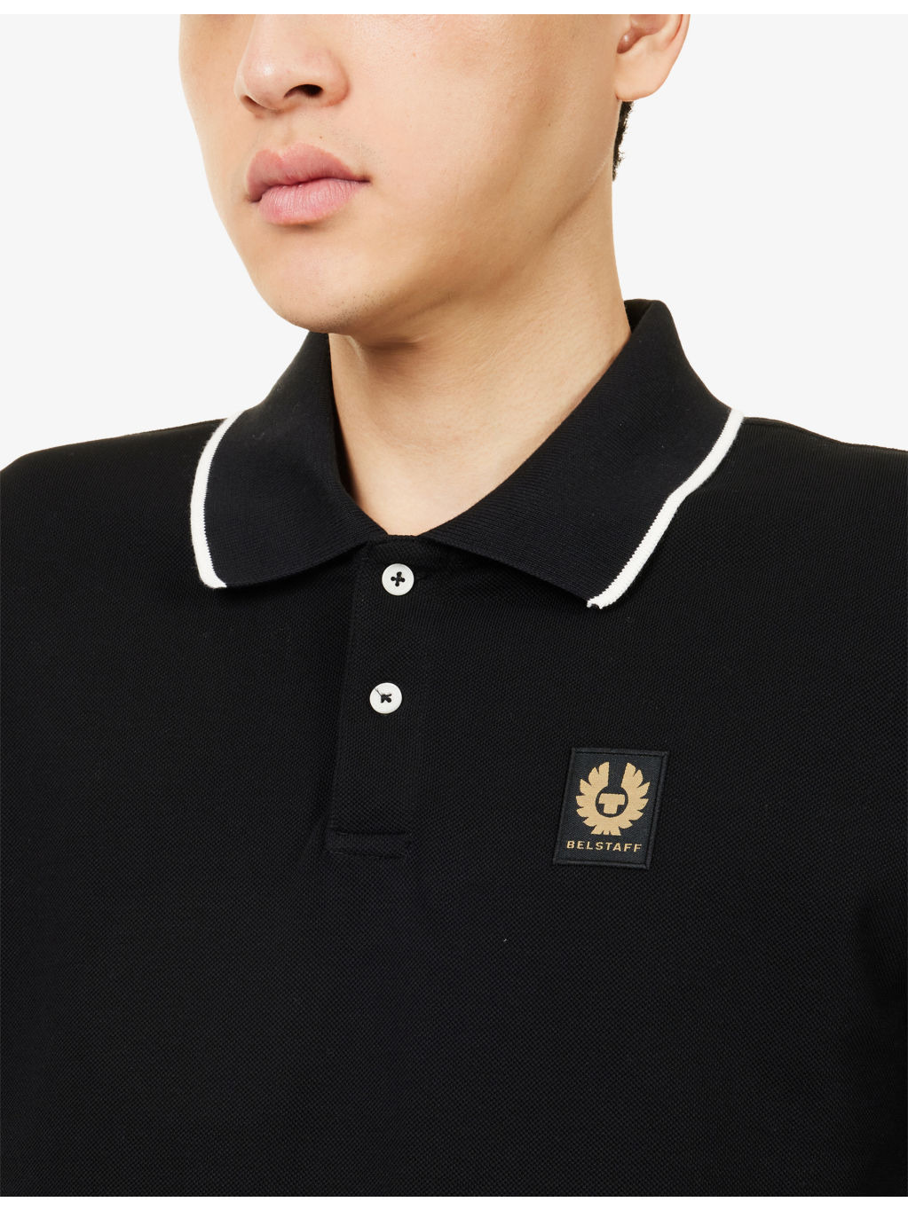 Tipped Logo-Patch Cotton-Pique Polo Shirt - 5