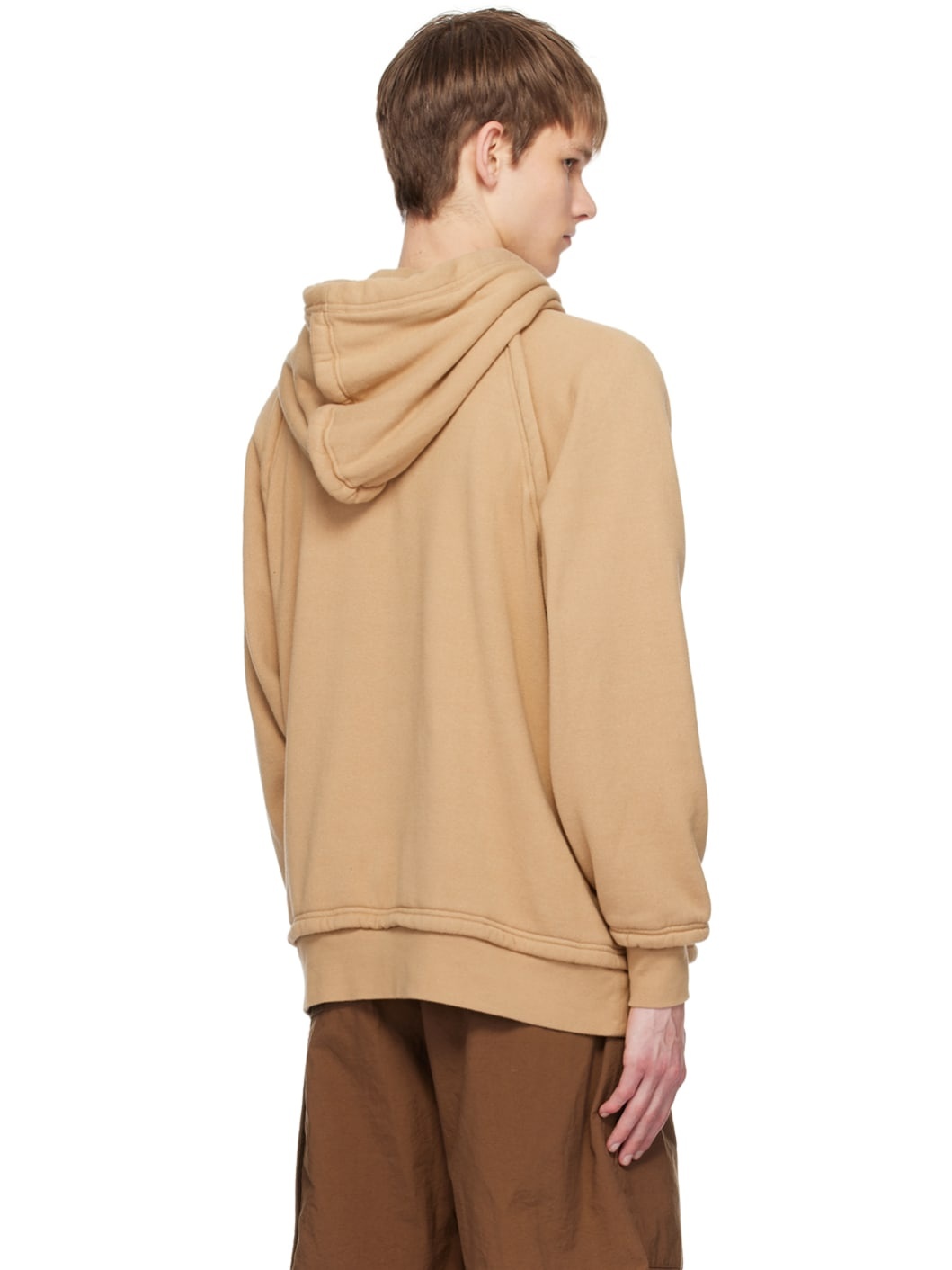 Tan Embroidered Hoodie - 3