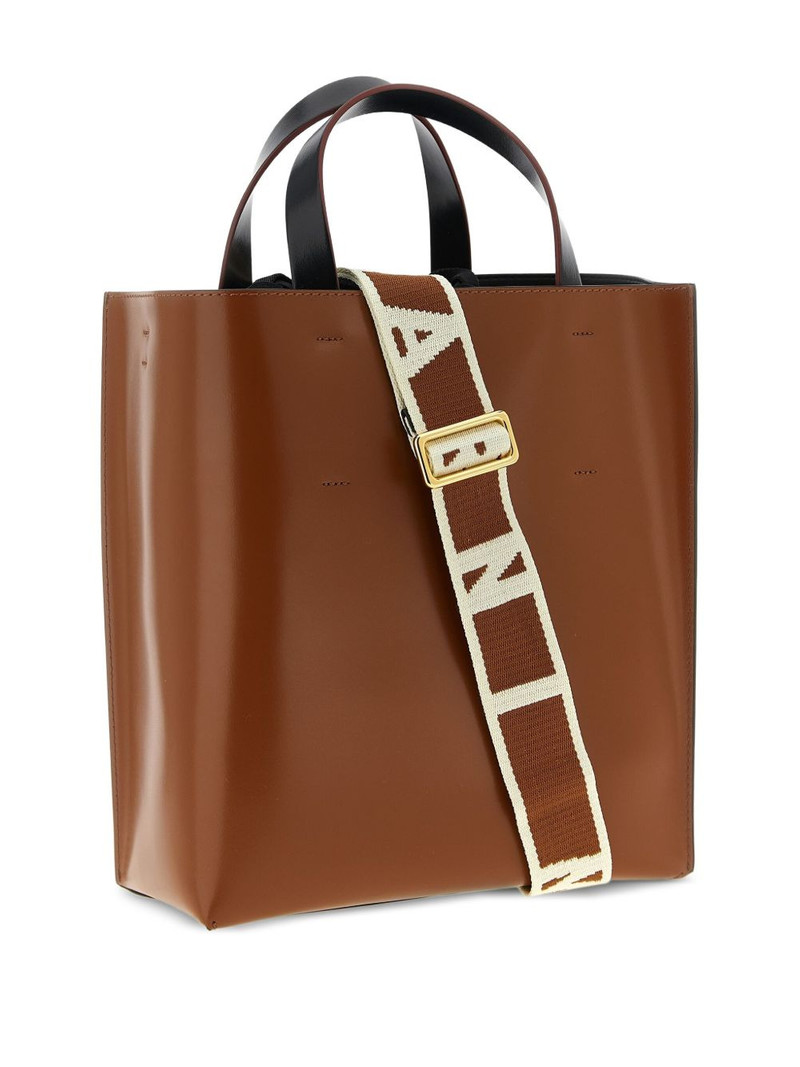 Marni small Museo logo-stamp tote bag outlook
