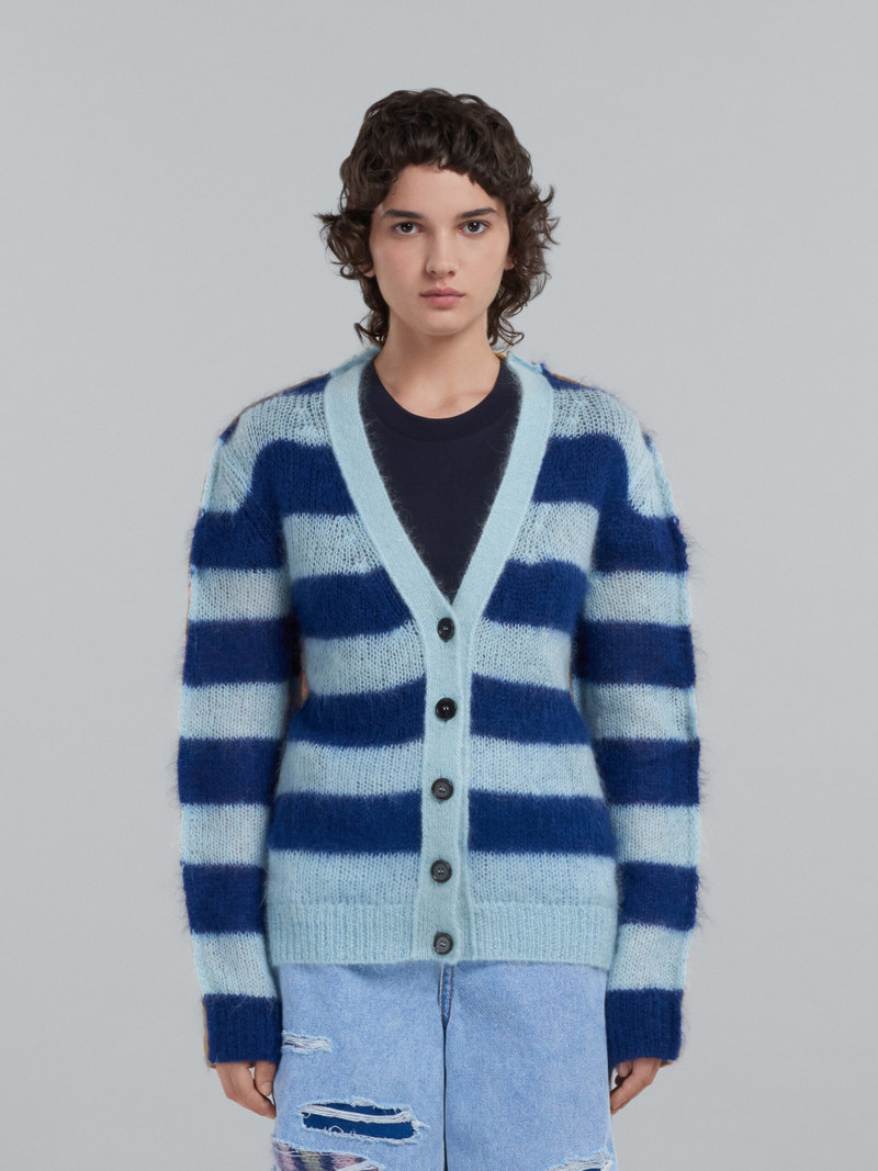 Marni MOHAIR AND WOOL CARDIGAN WITH MULTICOLOUR STRIPES outlook