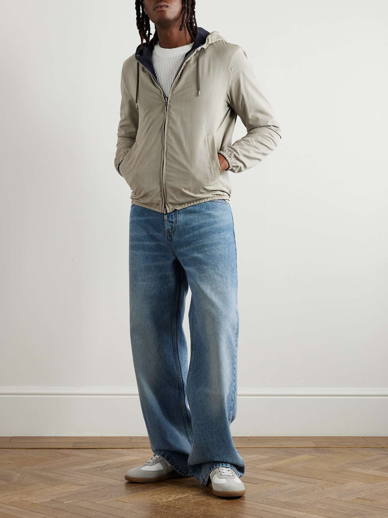 Herno Reversible Virgin Wool and Silk-Blend and Shell Hooded Jacket outlook
