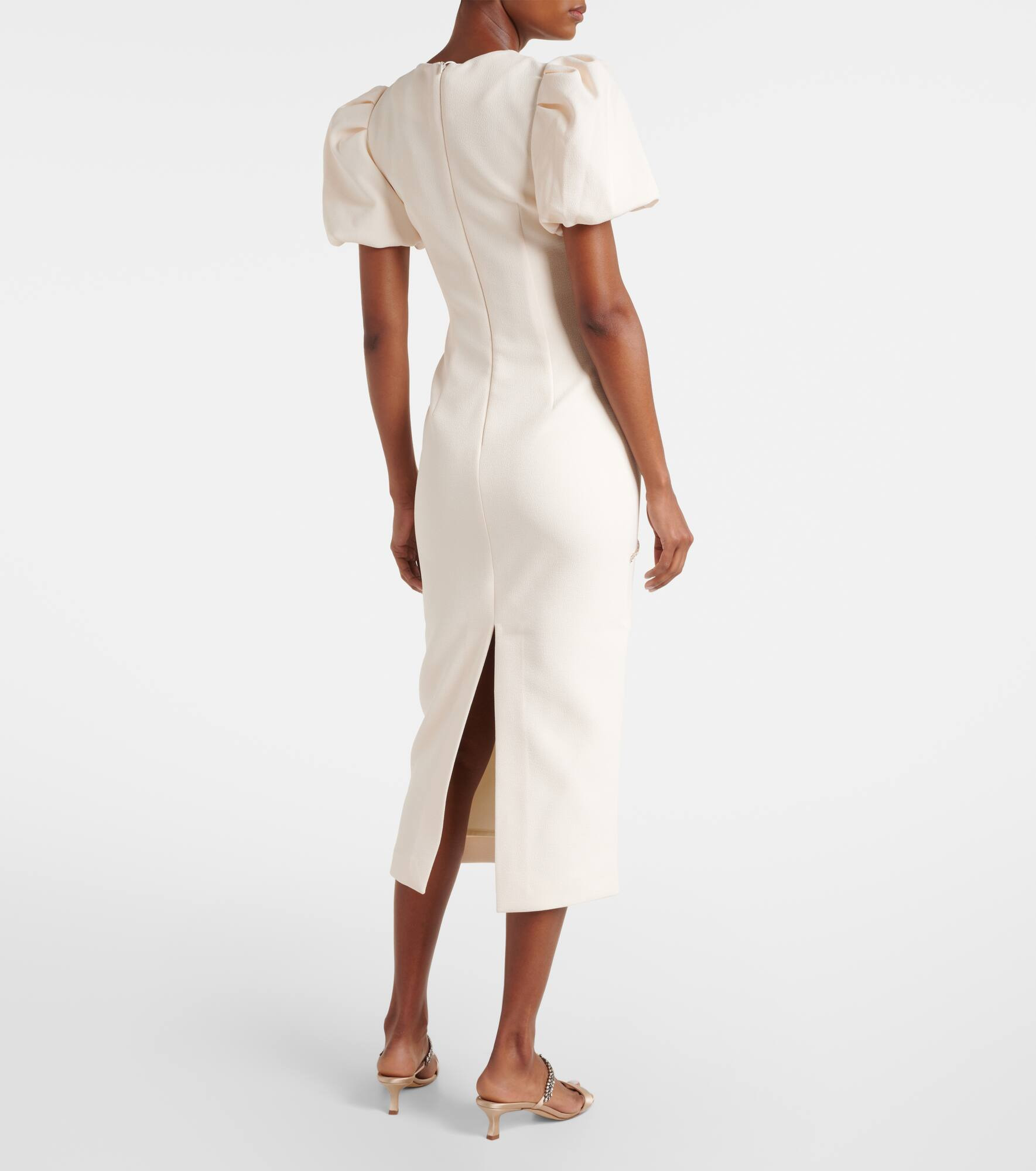 Embellished crêpe cocktail dress - 3