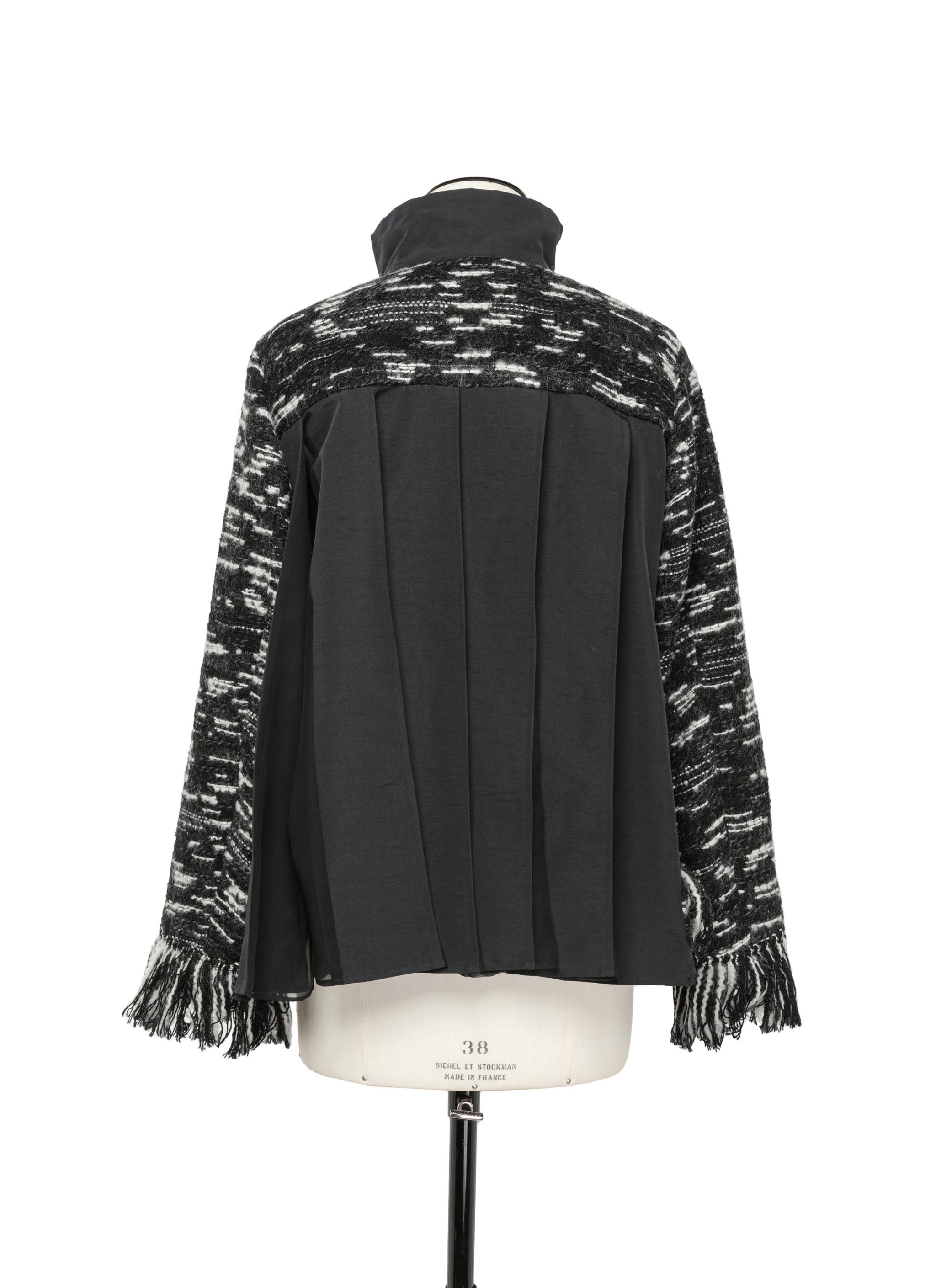 Tweed x Grosgrain Blouson - 4