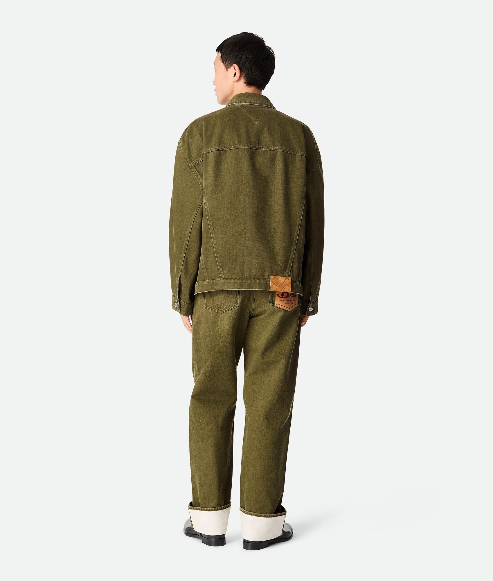 Colored Turned Up Jeans - 4