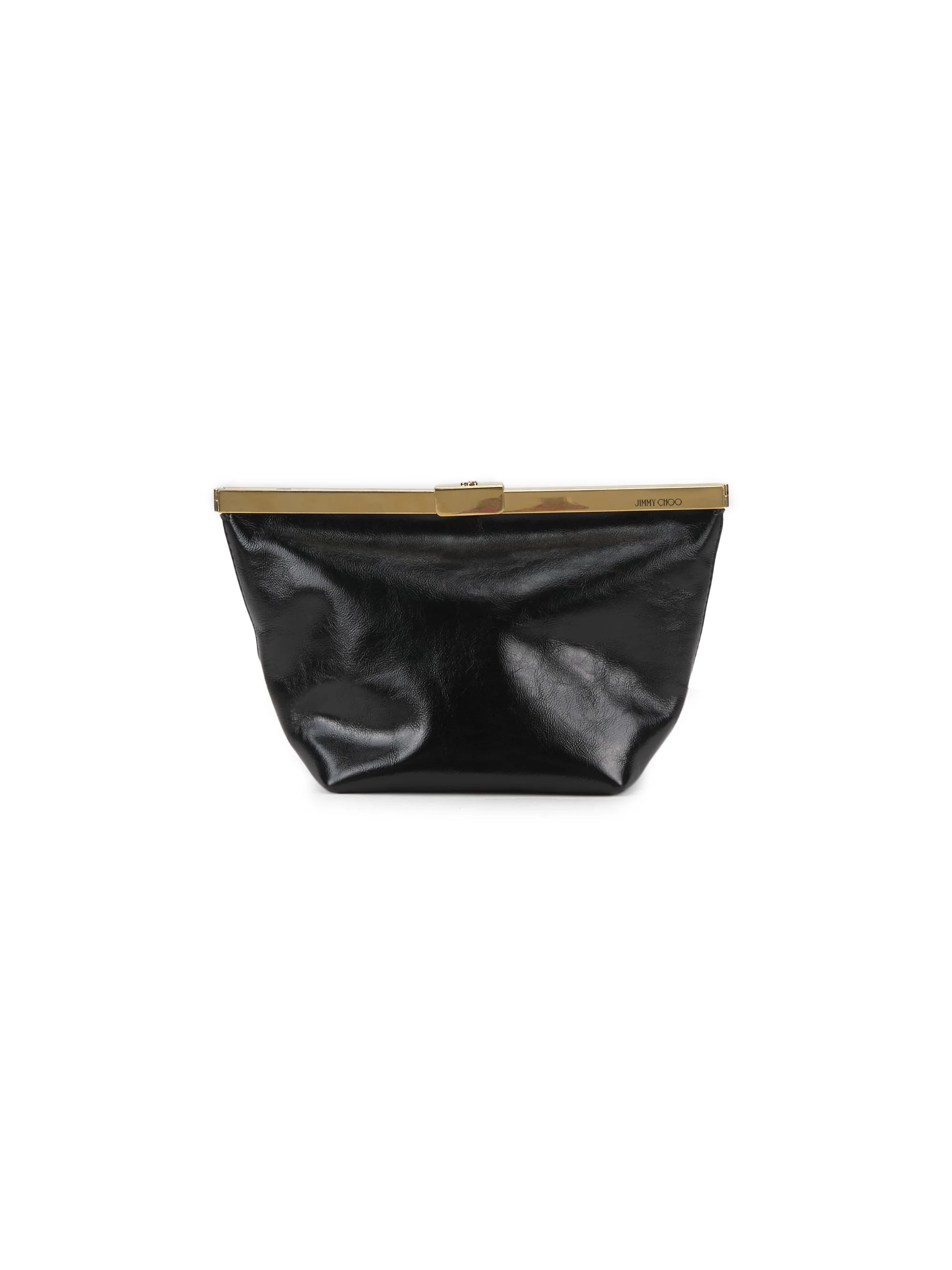 Women's Ganache Leather Shoulder Bag - Black Gold - 1