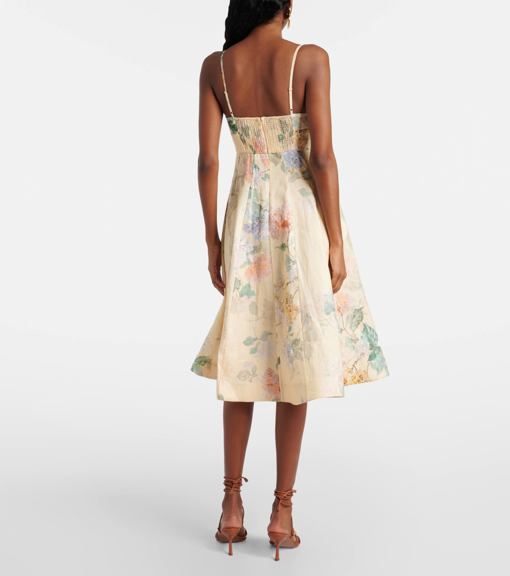 Illuminate linen midi dress - 3