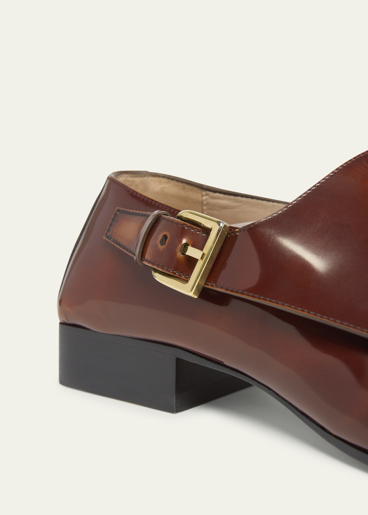 Men's Jim Brushed Leather Monk Strap Loafers - 6