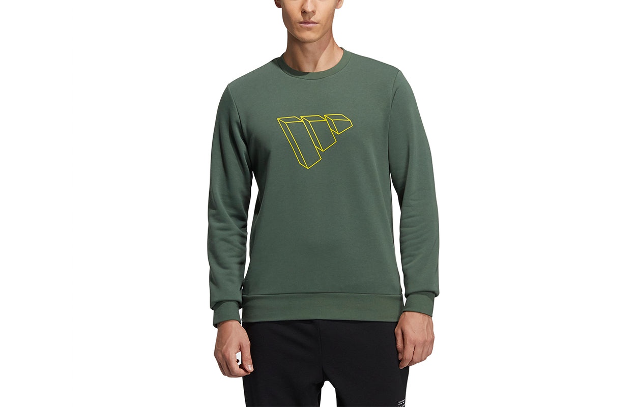 adidas Fi Swt Ft Bos Casual Sports Round Neck Pullover Green GP1003 - 3