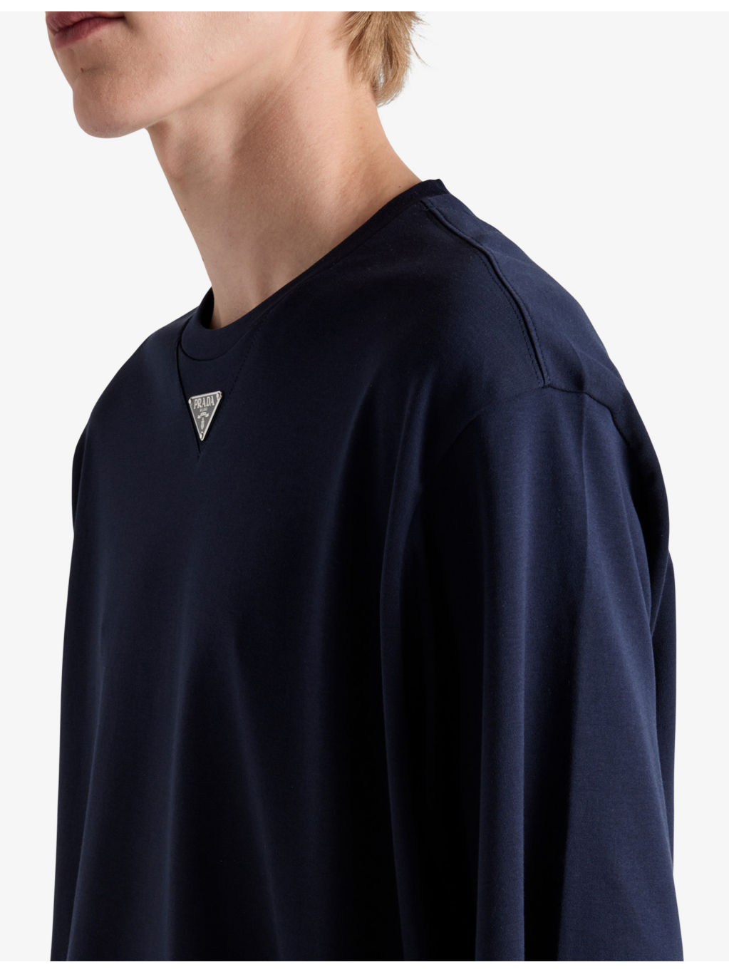 Short-sleeved logo-tab cotton-jersey T-shirt - 5