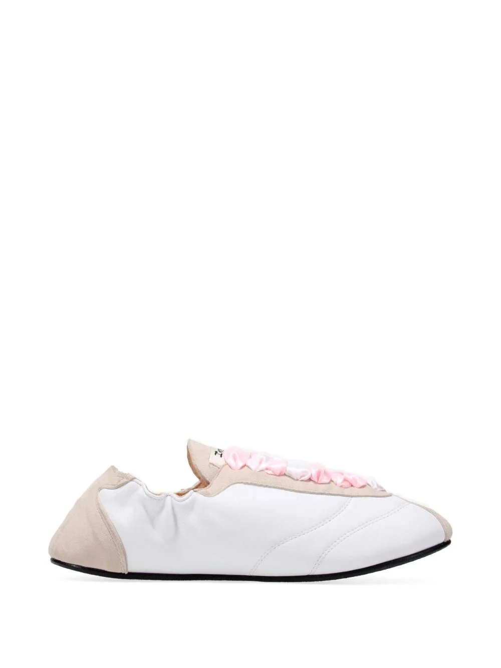 ribbon lace up sneakers - 1