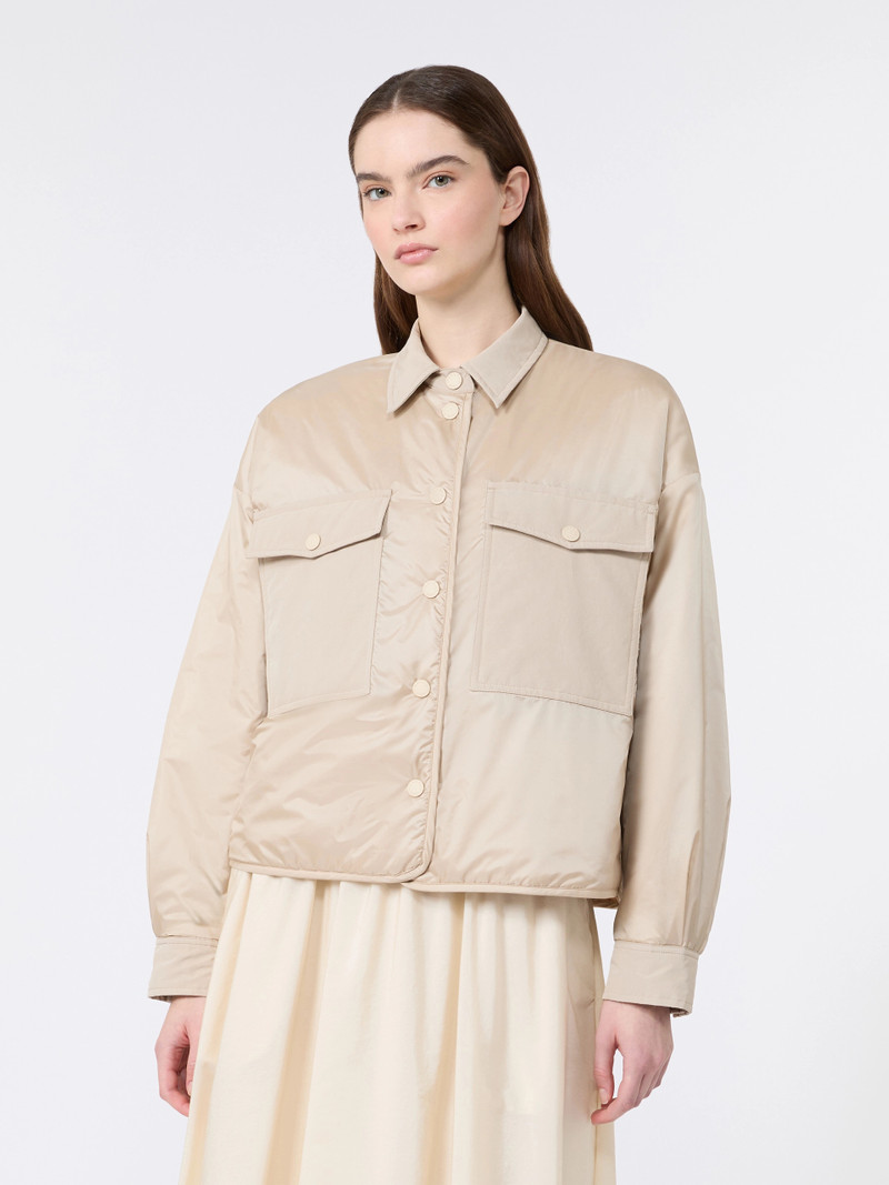 SUGHERO Reversible water-repellent canvas padded jacket - SAND 3