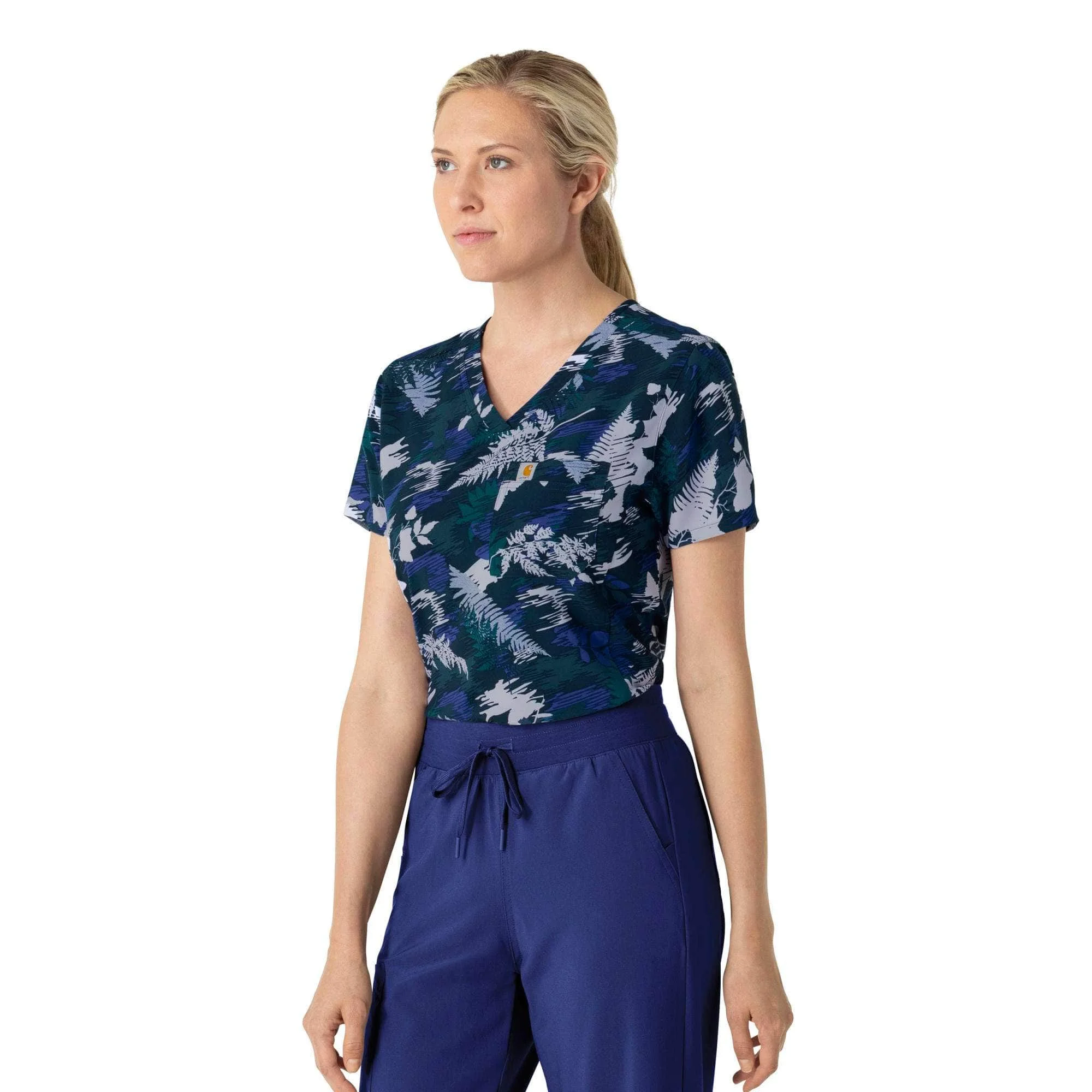 Women's Force Tuck-In Scrub Print Top - 1
