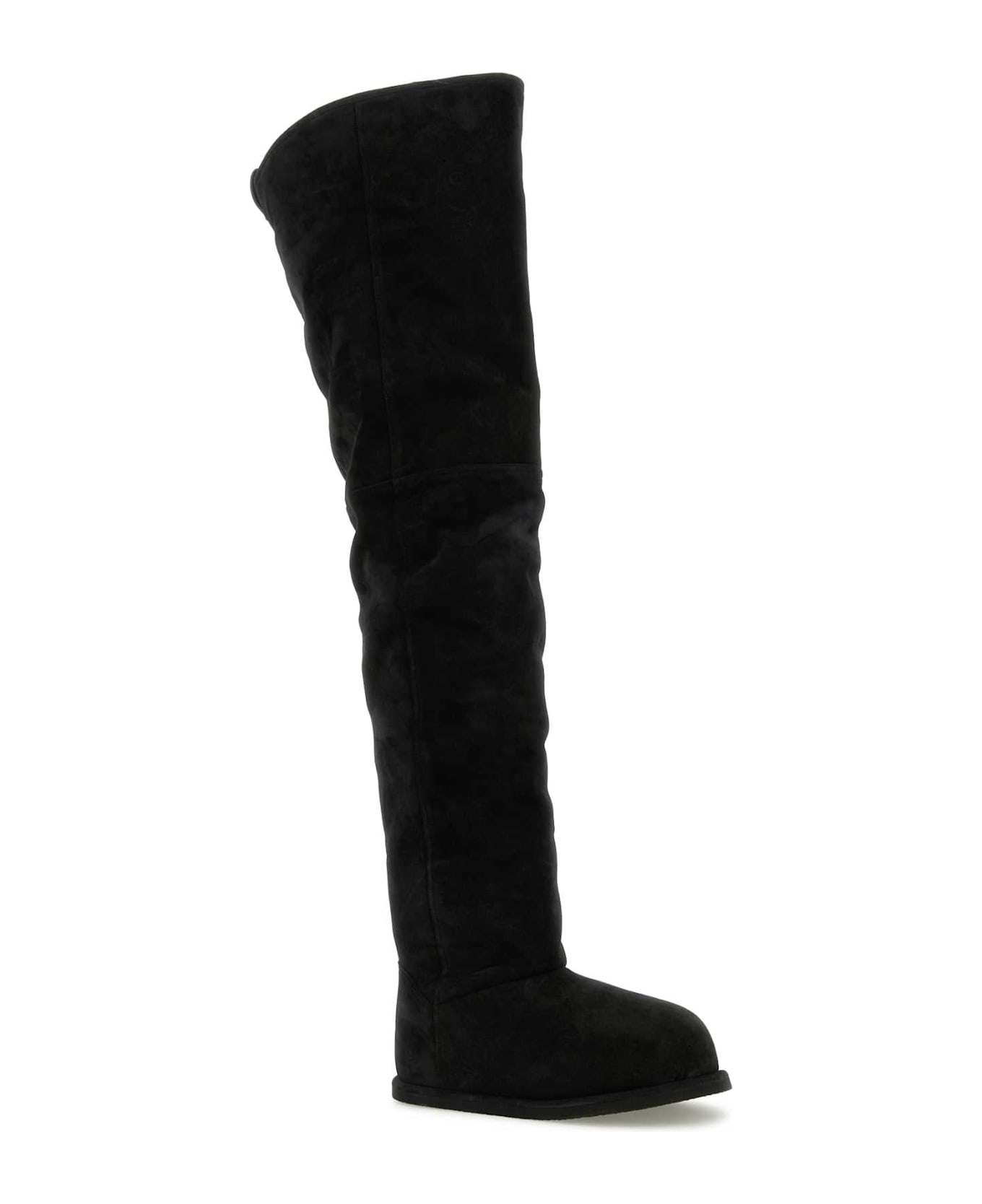 Black Suede Heidi Over-the-knee Boots - 2