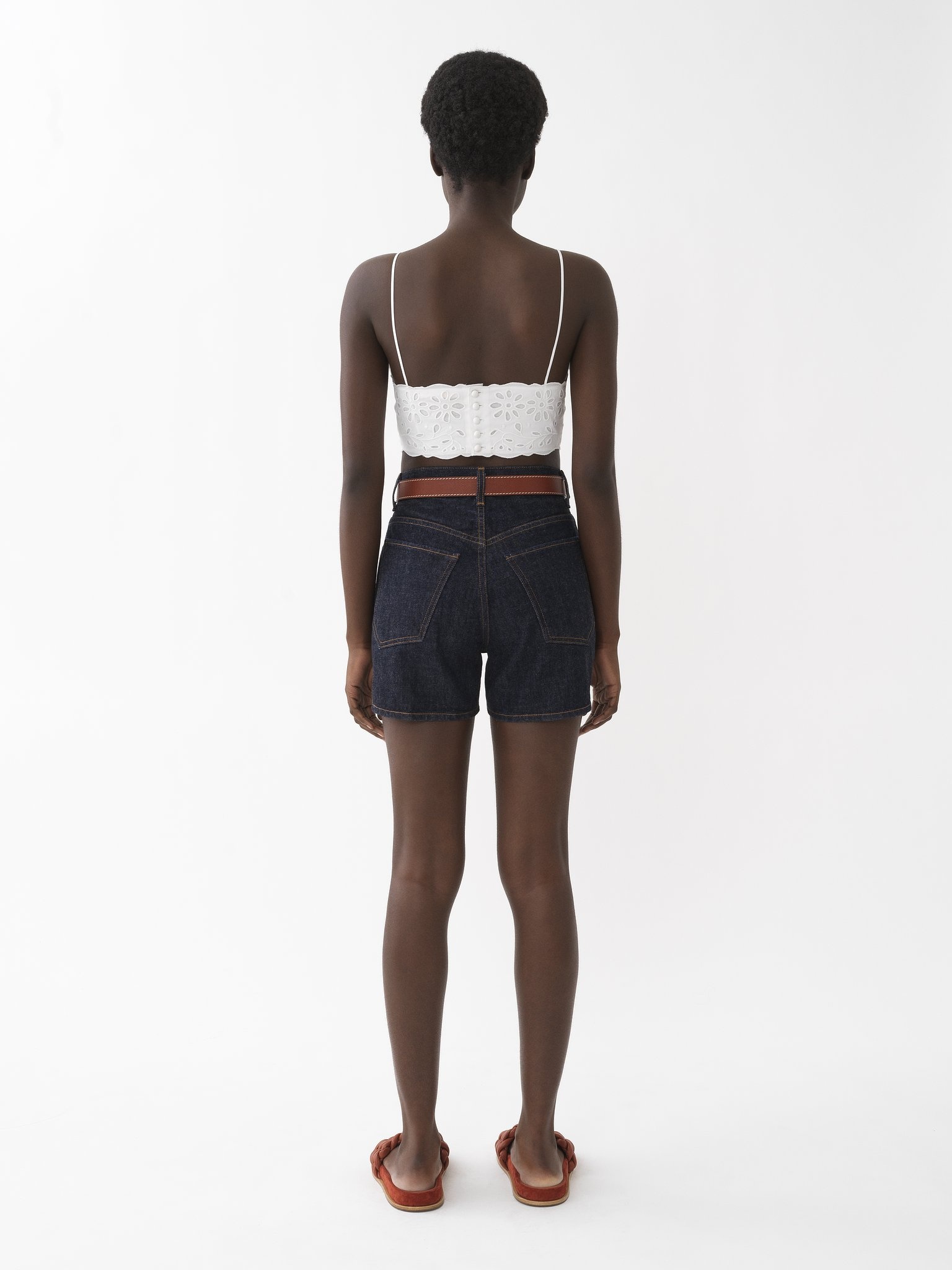 HIGH-WAISTED JEAN SHORTS - 3