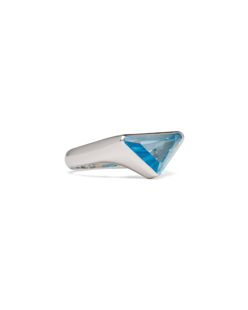 Prada Swiss Blue Topaz logo ring outlook