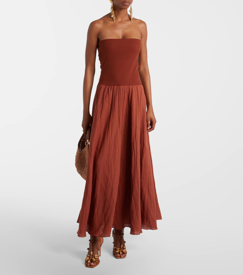 Johanna Ortiz Light And Sound linen-blend maxi dress outlook