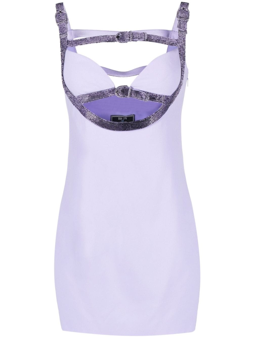 crystal-embellished cut-out minidress - 1