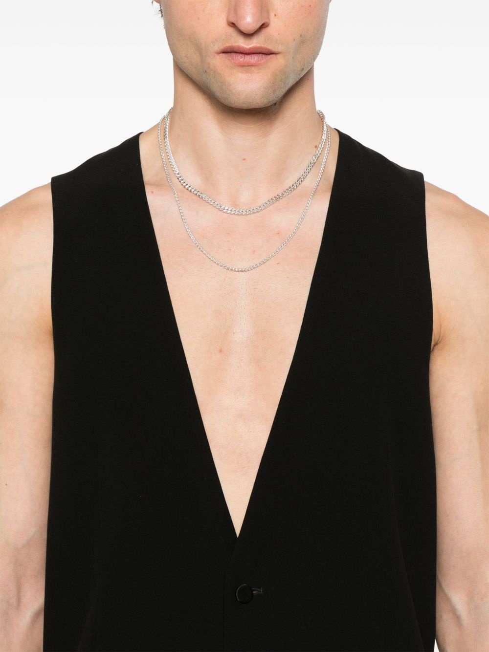 silk crepe waistcoat - 5