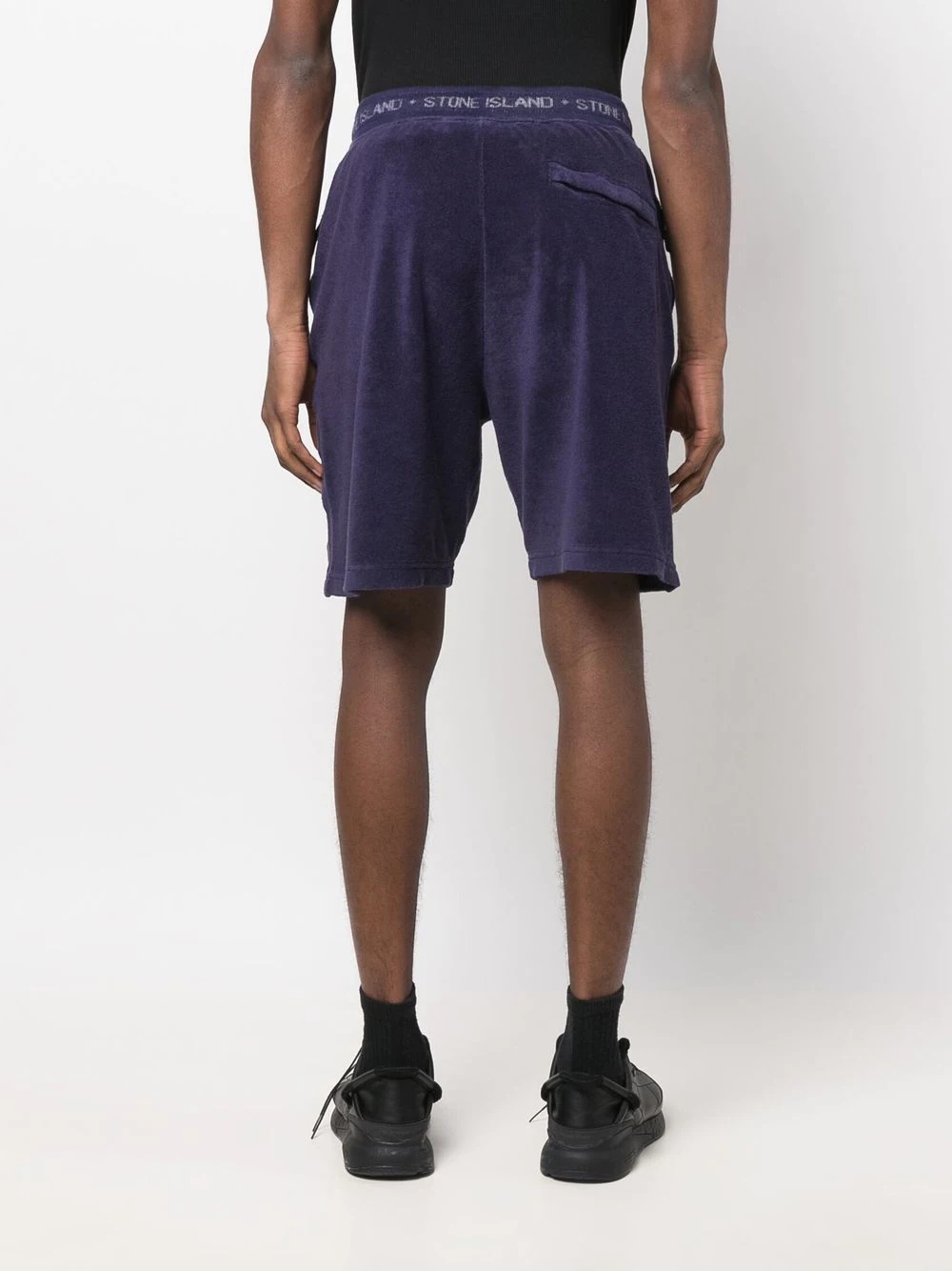 logo-waistband terry-cloth shorts - 4