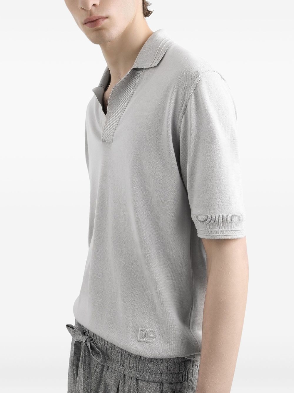 silk polo shirt - 4