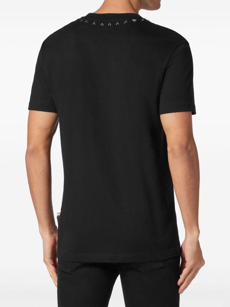 logo-appliquÃ© cotton T-shirt 4