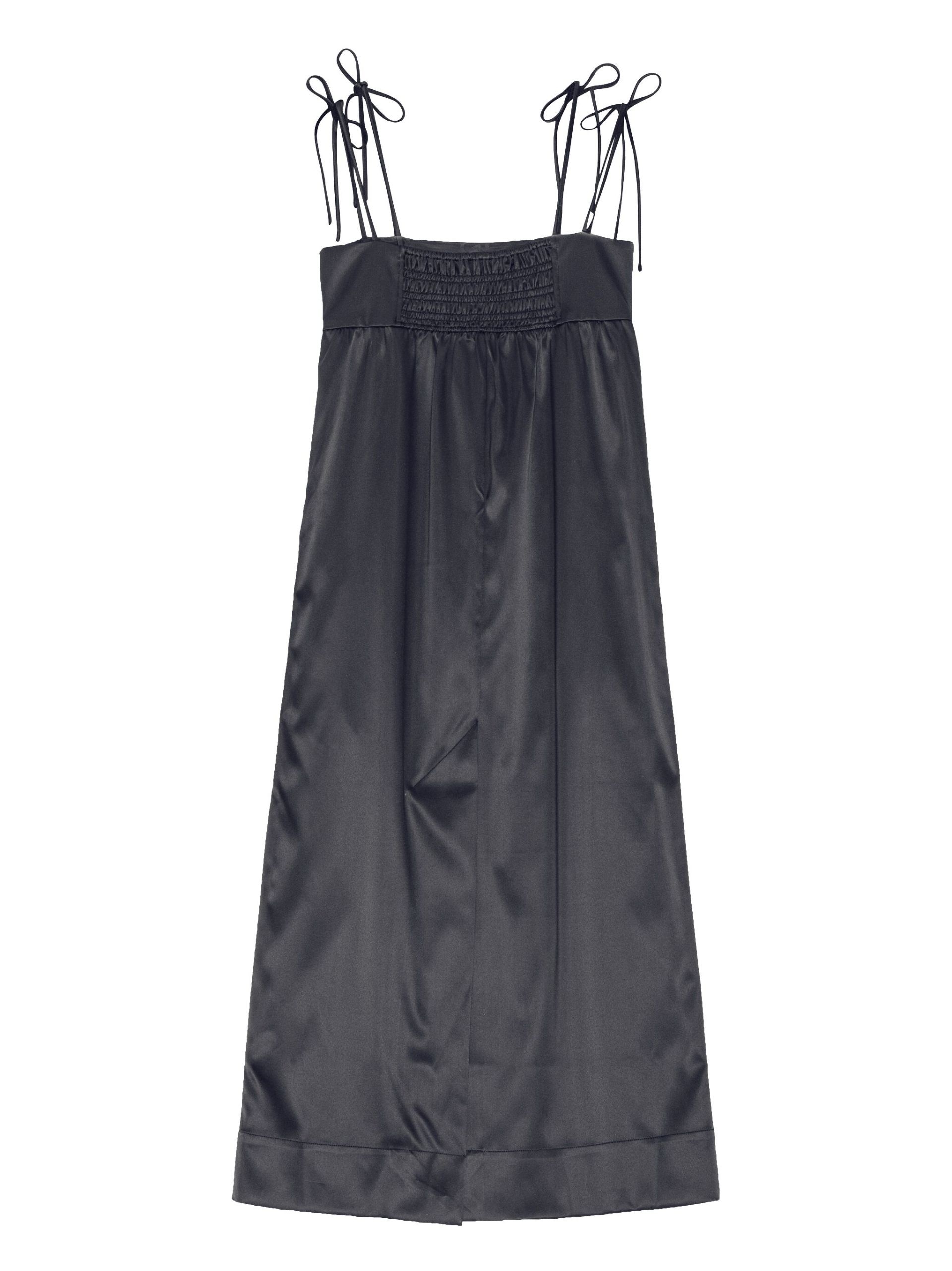 Black Tie-Shoulder Maxi Dress - 6