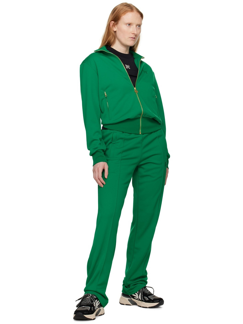 Palm Angels Green Embroidered Track Jacket outlook