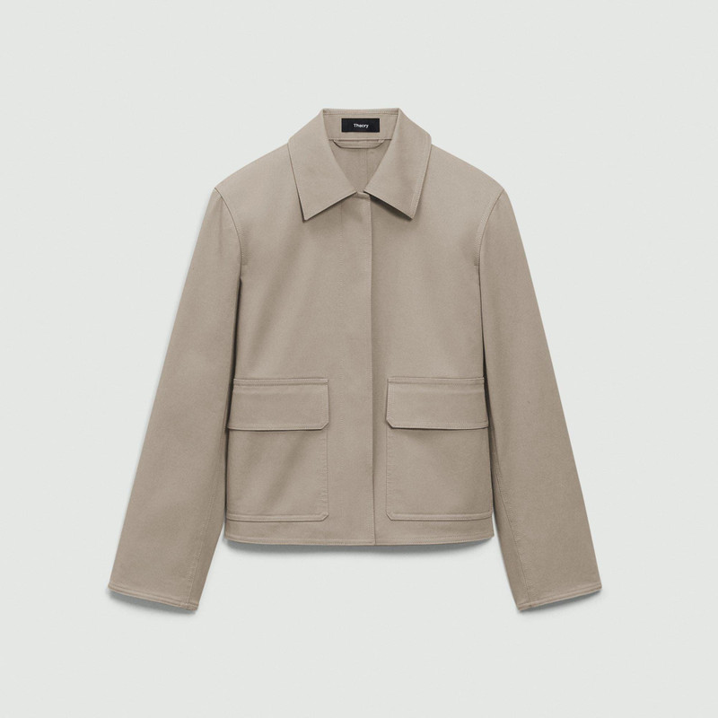 Boxy Jacket in Cotton Gabardine 1