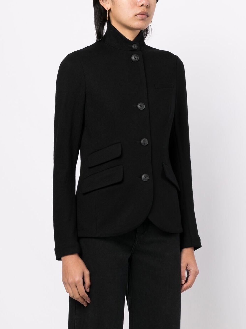 wool high-neck jacket - 3
