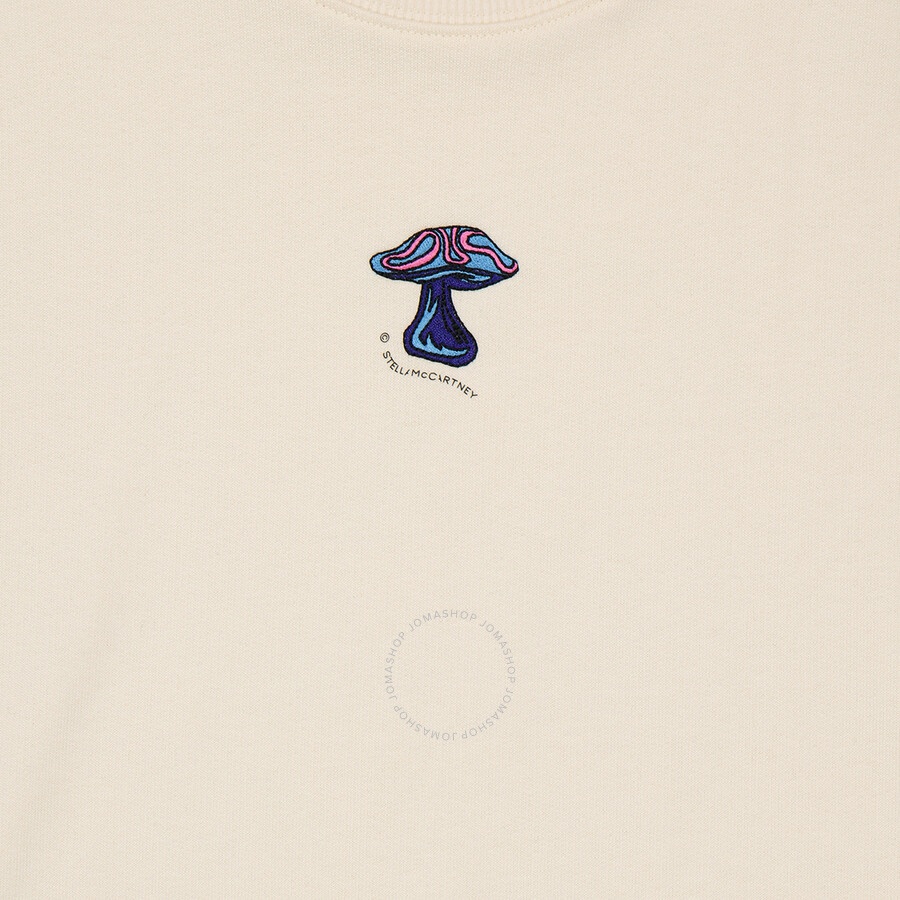 Stella McCartney Ladies Mushroom Print Cropped Sweatshirt - 7
