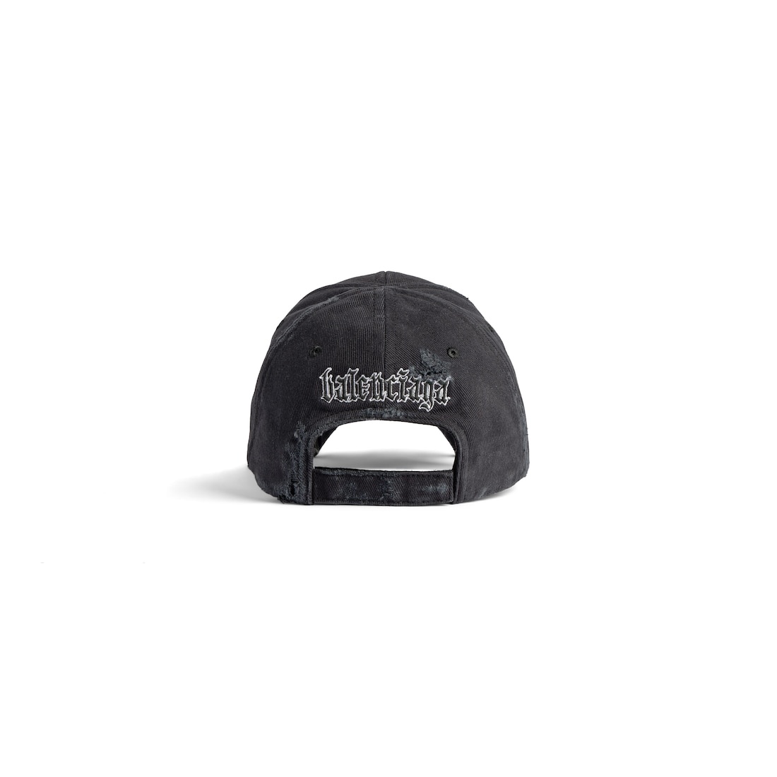 Blackletter Script Cap in Black Faded - 3