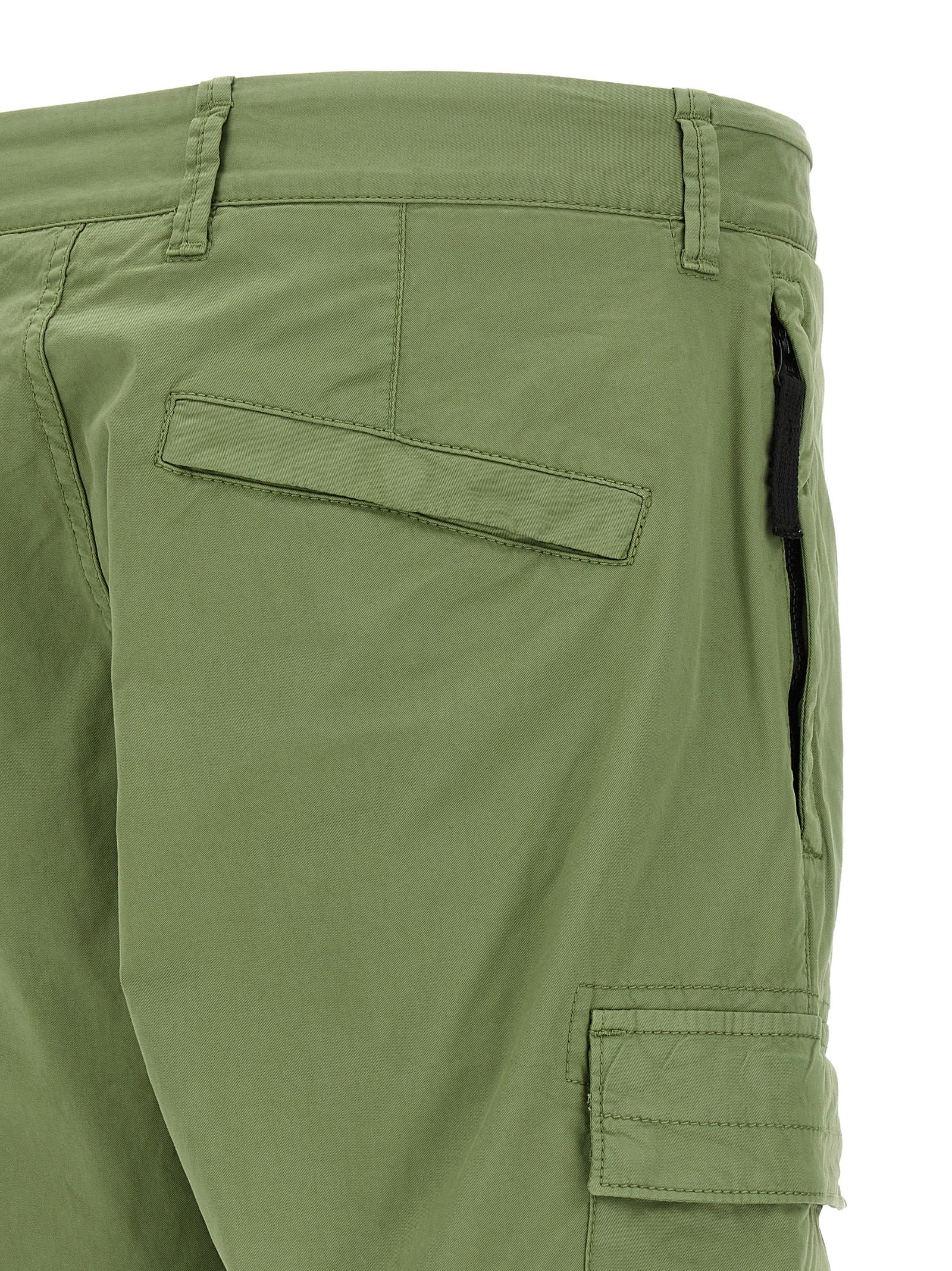 Logo Badge Cargo Pants Green - 4