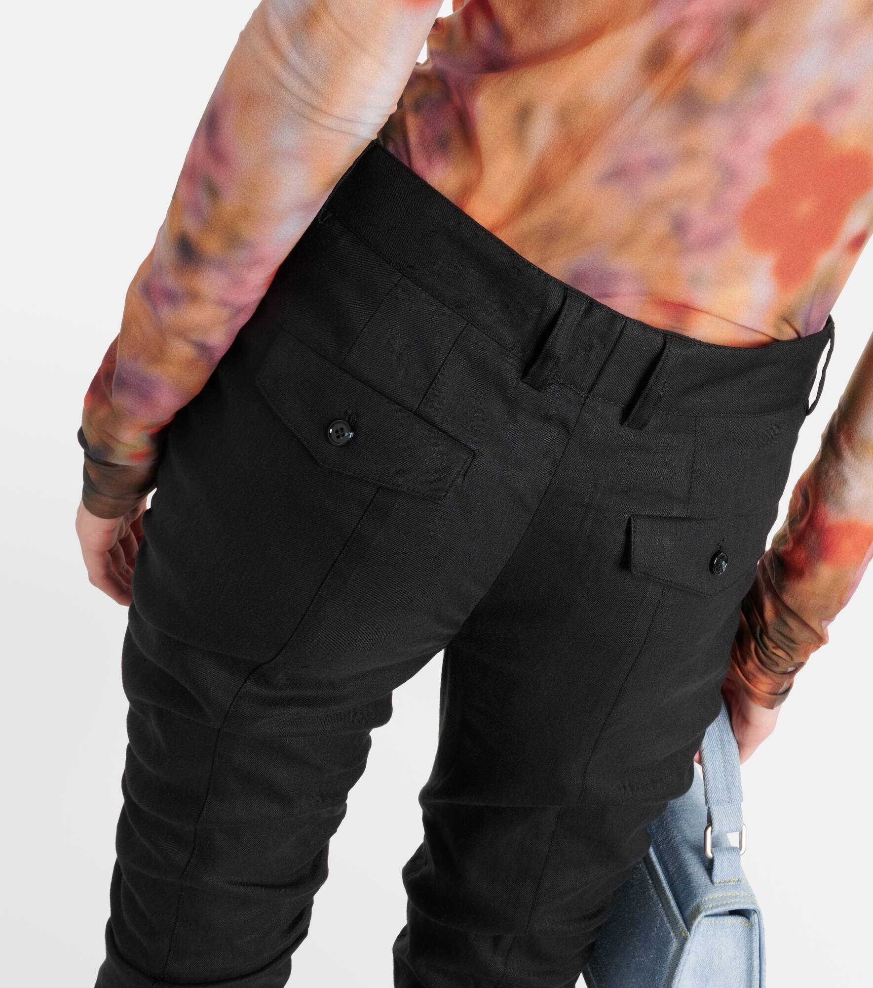 Mid-rise linen-blend flared pants - 6
