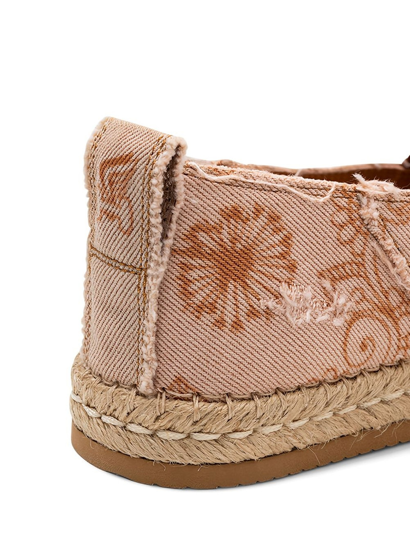 floral-print frayed espadrille 4