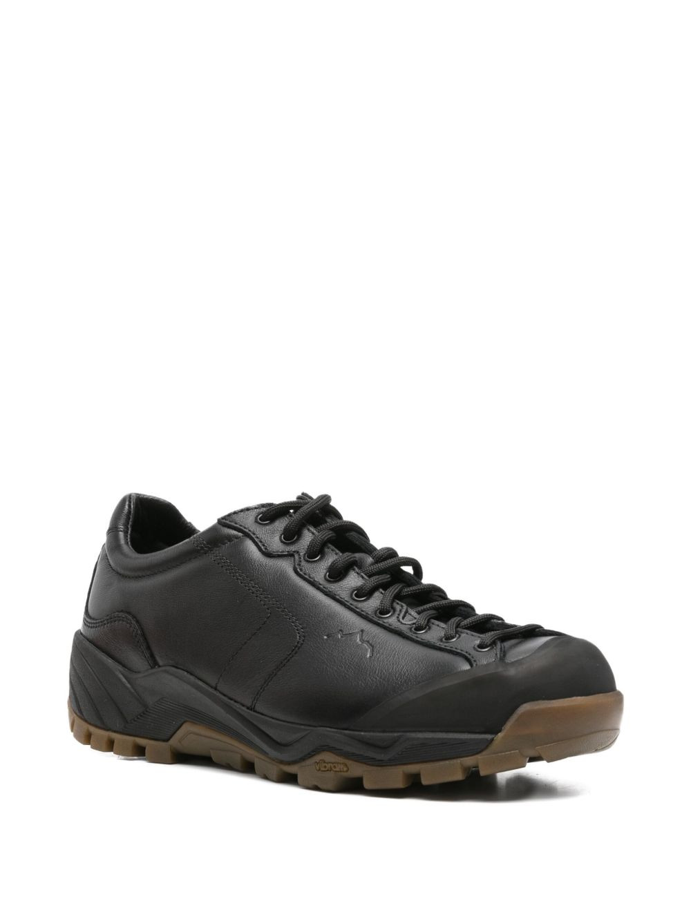 leather panelled sneakers - 2