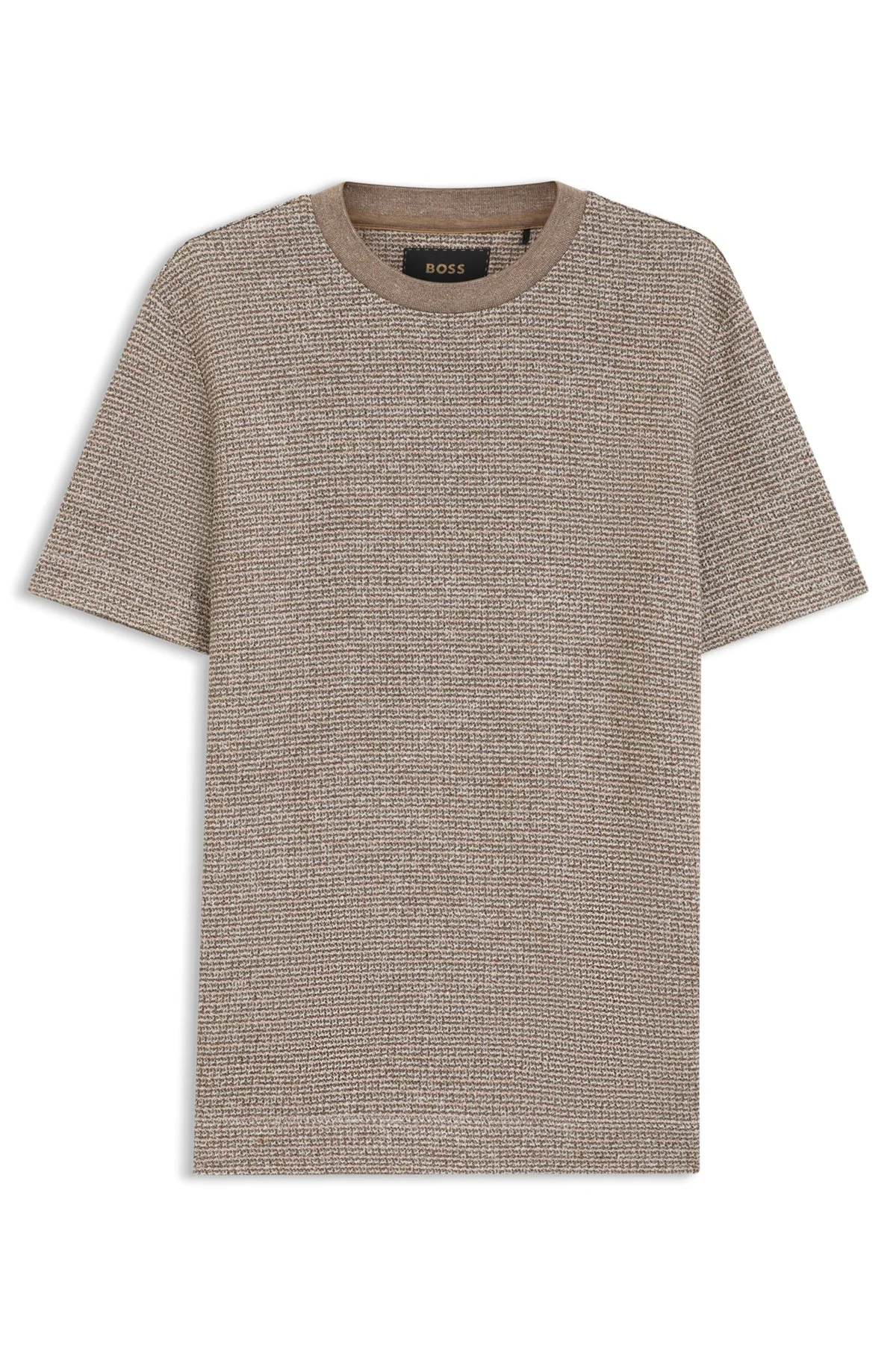 MOULINÉ T-SHIRT IN COTTON, LINEN, AND SILK - 1