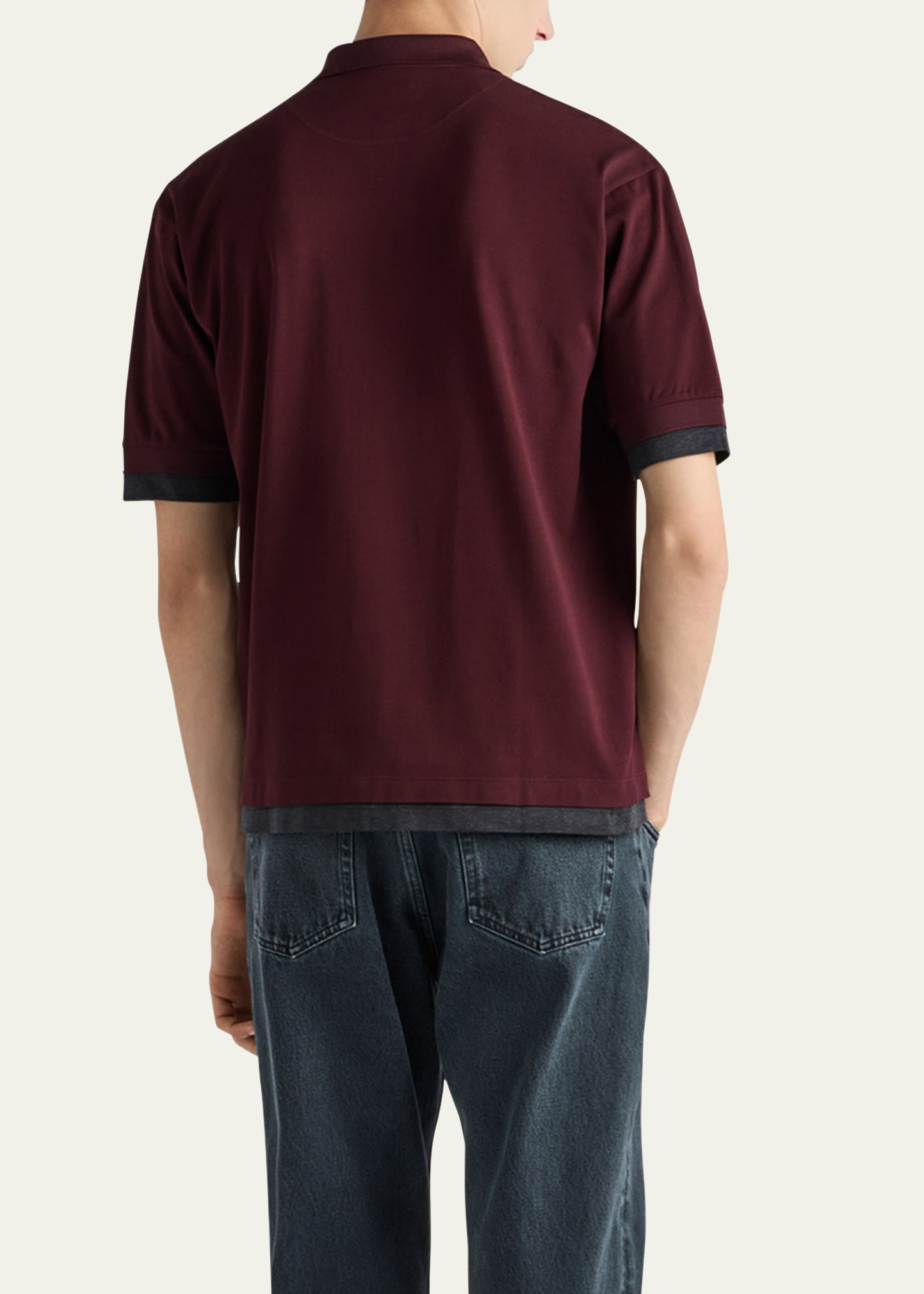 Men's Tipped Cotton Pique Polo Shirt - 3