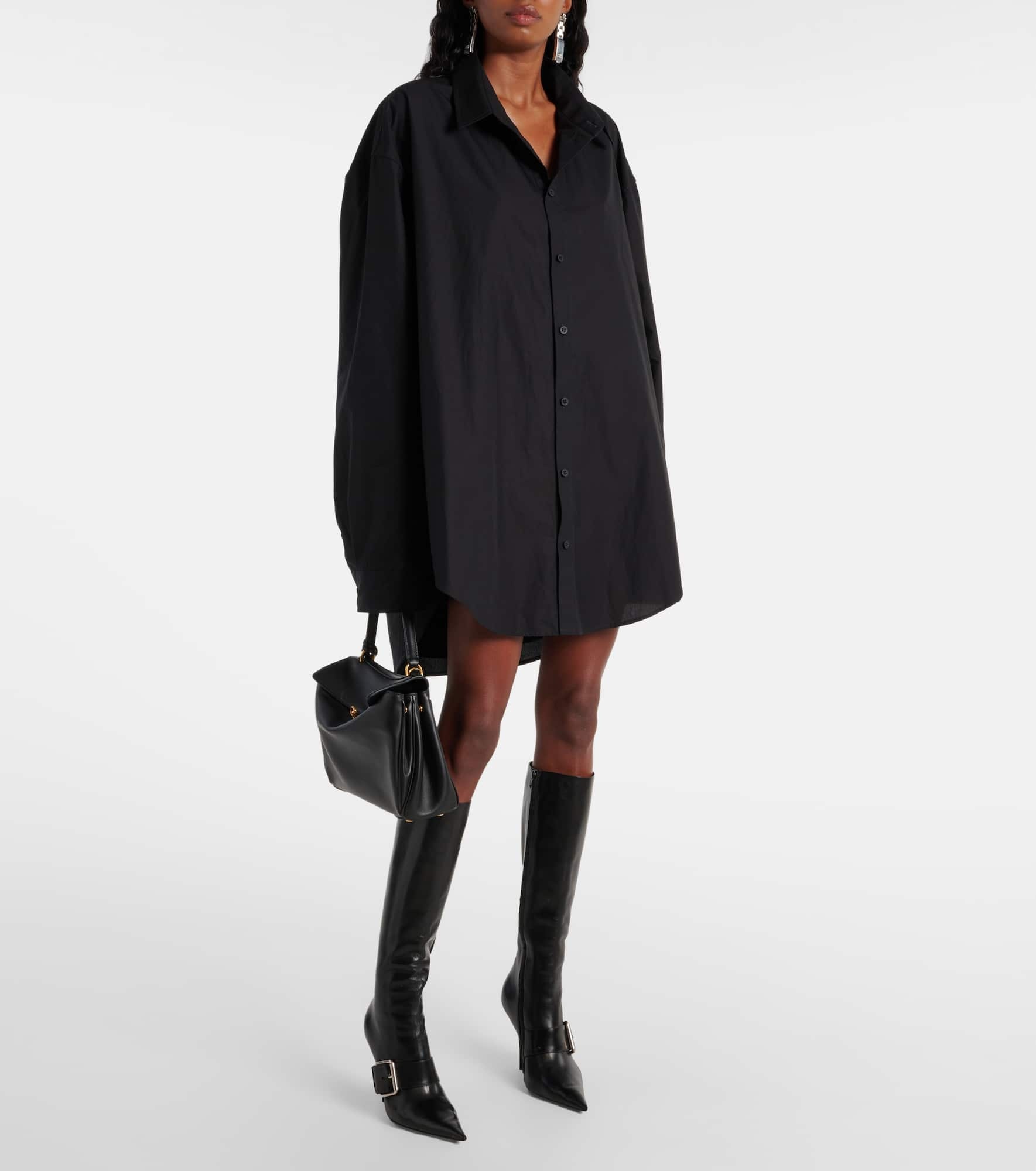 Suspended cotton shirt dress - 2
