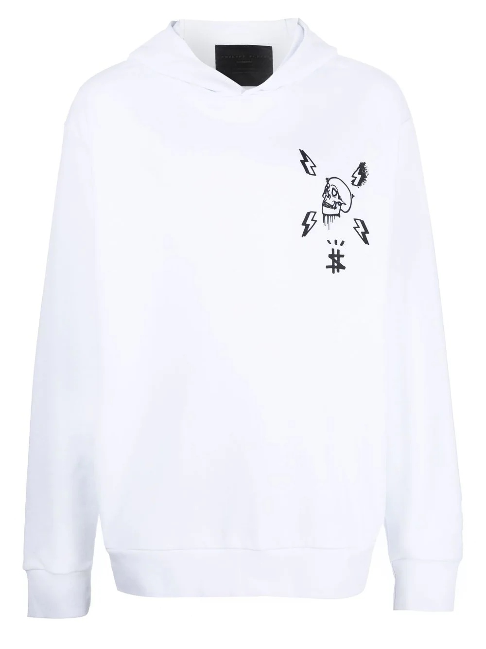 graphic-print cotton hoodie - 1