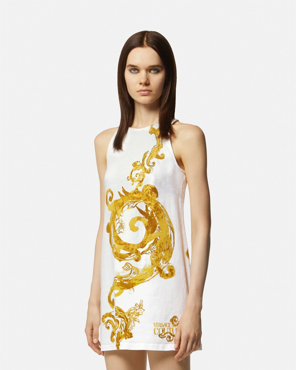 Watercolor Couture Denim Mini Dress - 4