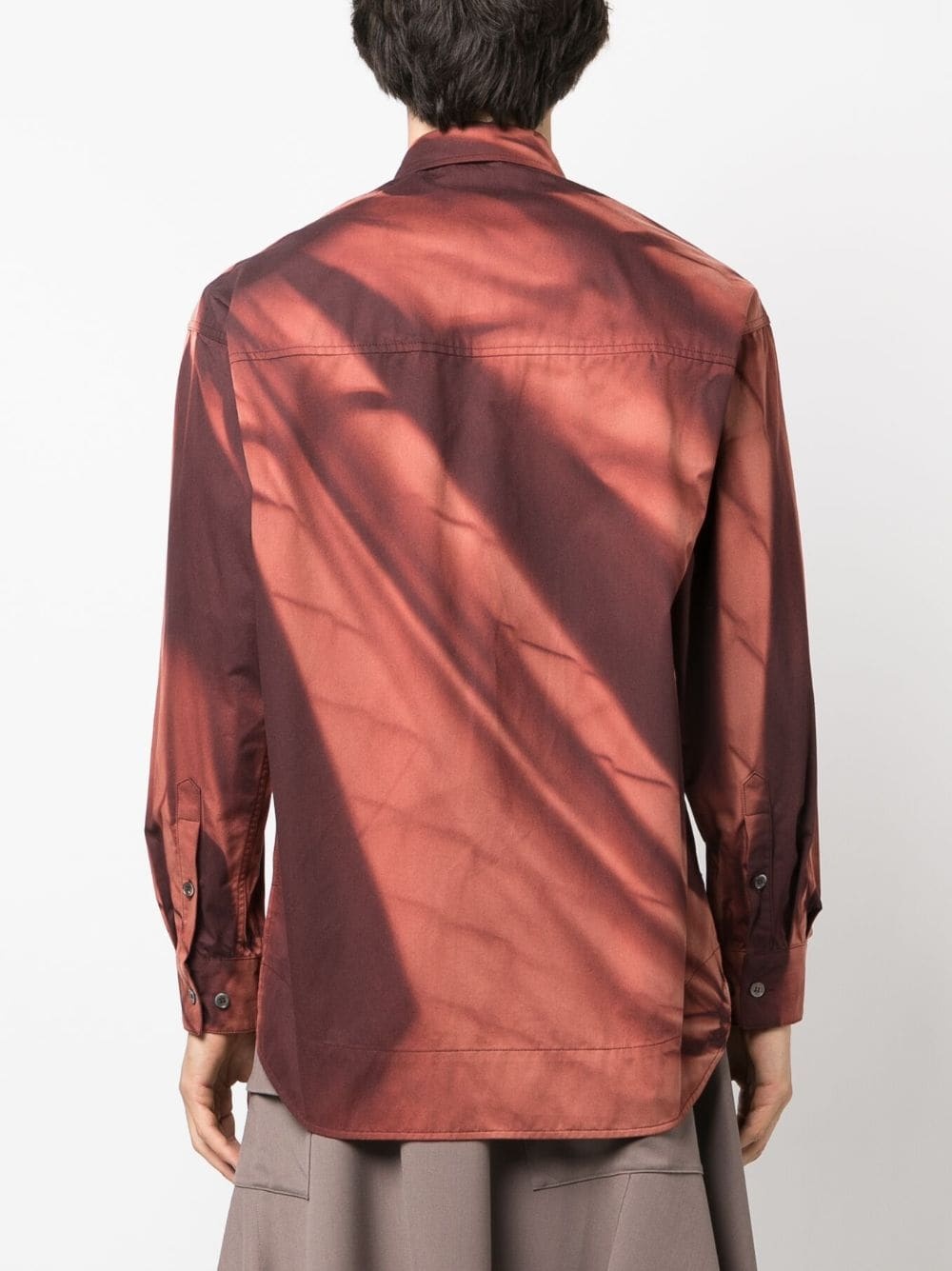 bleached-effect cotton shirt - 4