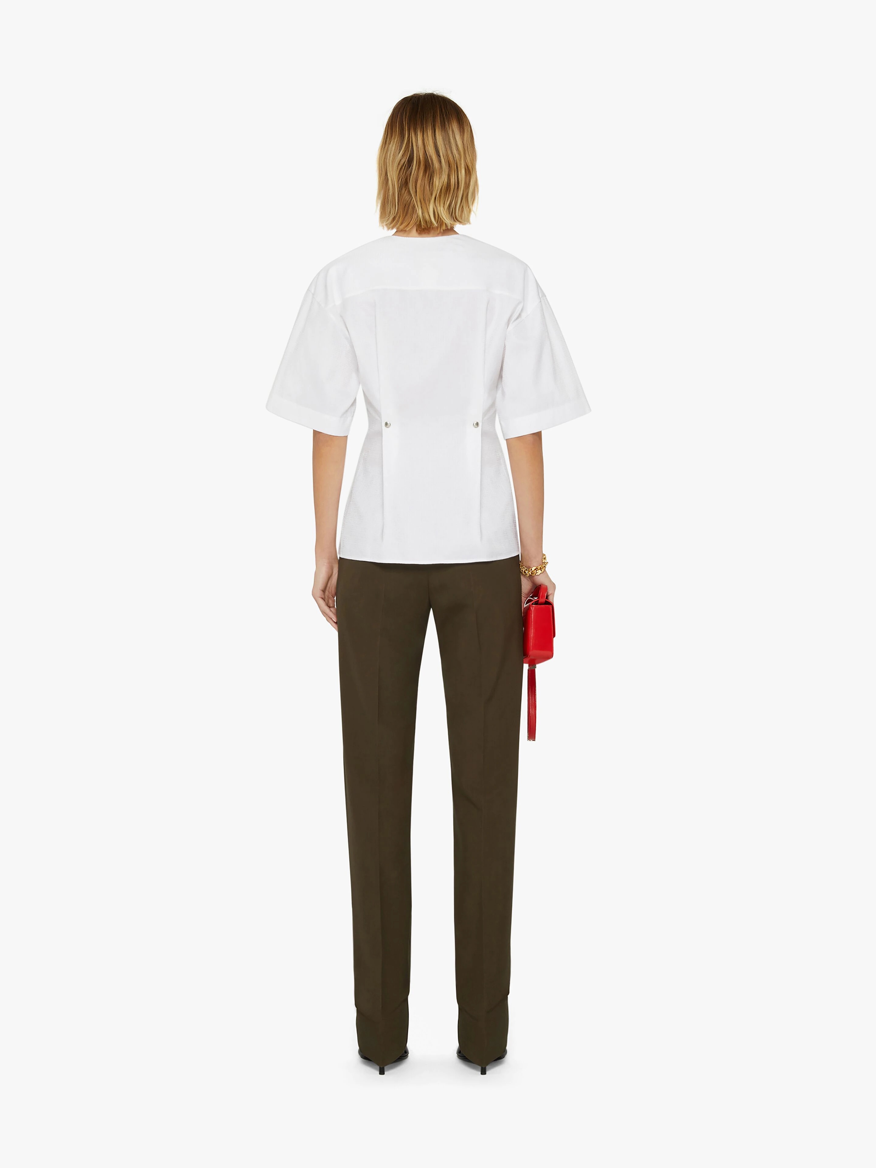 FITTED ZIPPED JACKET IN 4G JACQUARD - 4