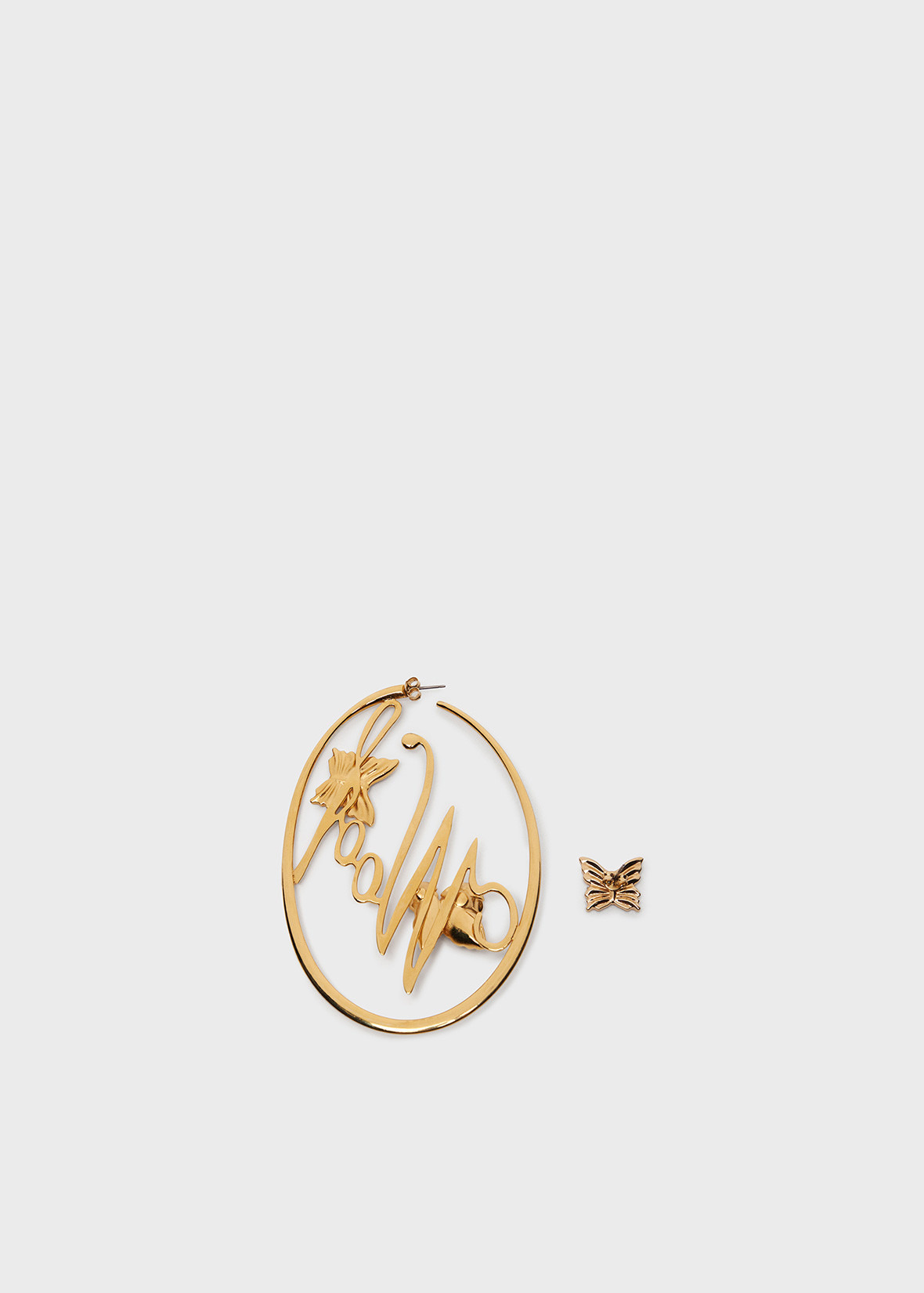 BRASS EARRINGS WITH “WOOF” LETTERING - 3
