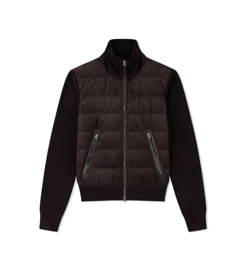 DOWN SUEDE FRONT ZIP THROUGH 1