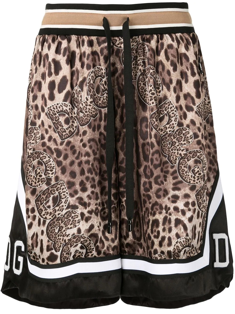 leopard-print shorts - 1