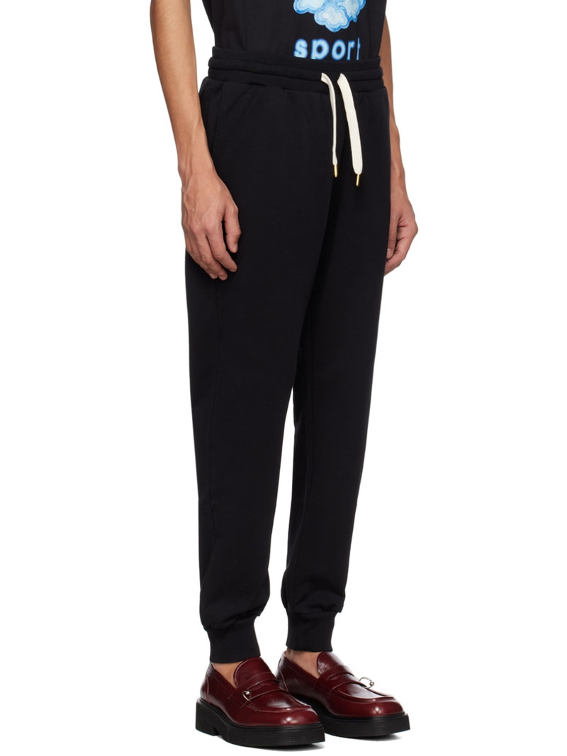 Black 'Tennis Club' Icon Lounge Pants 2