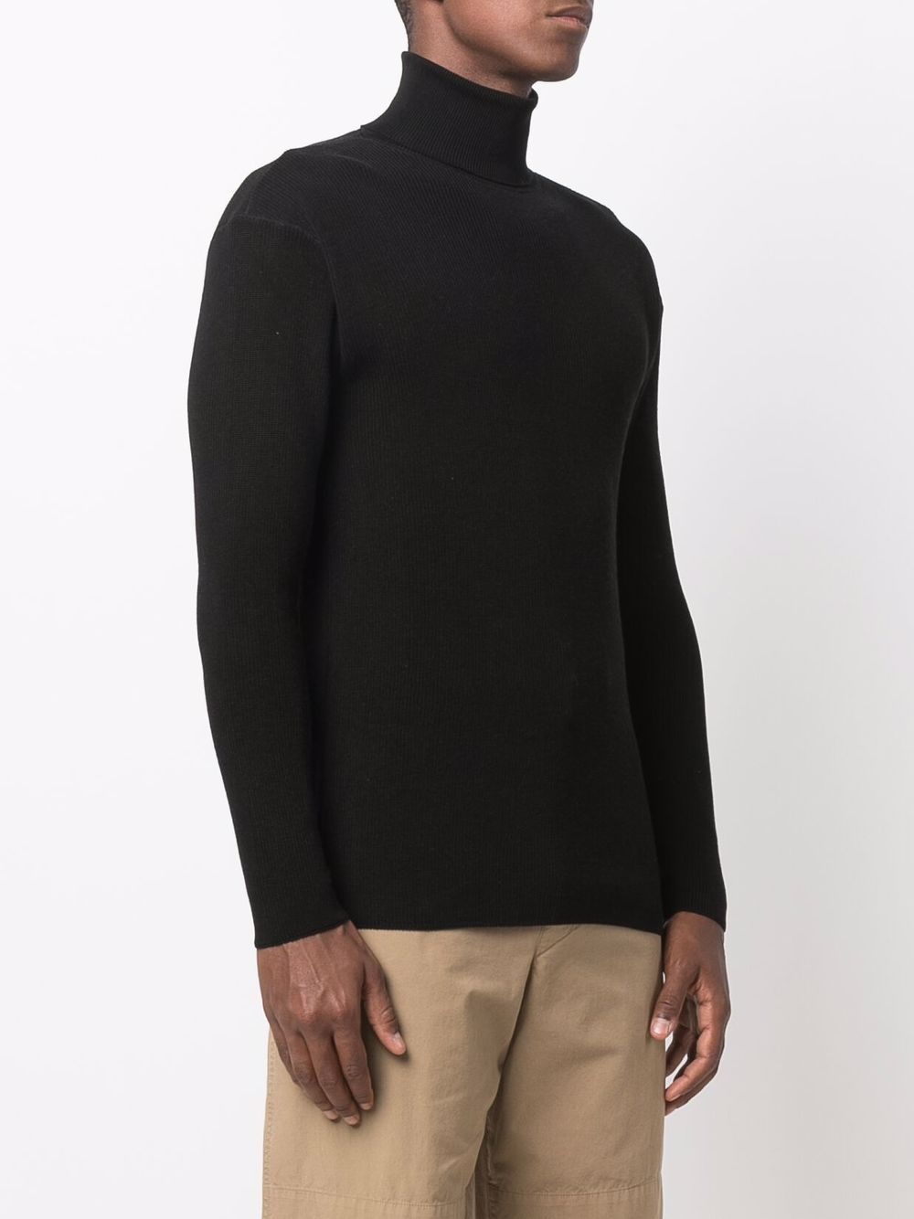 roll-neck ribbed-knit jumper - 4