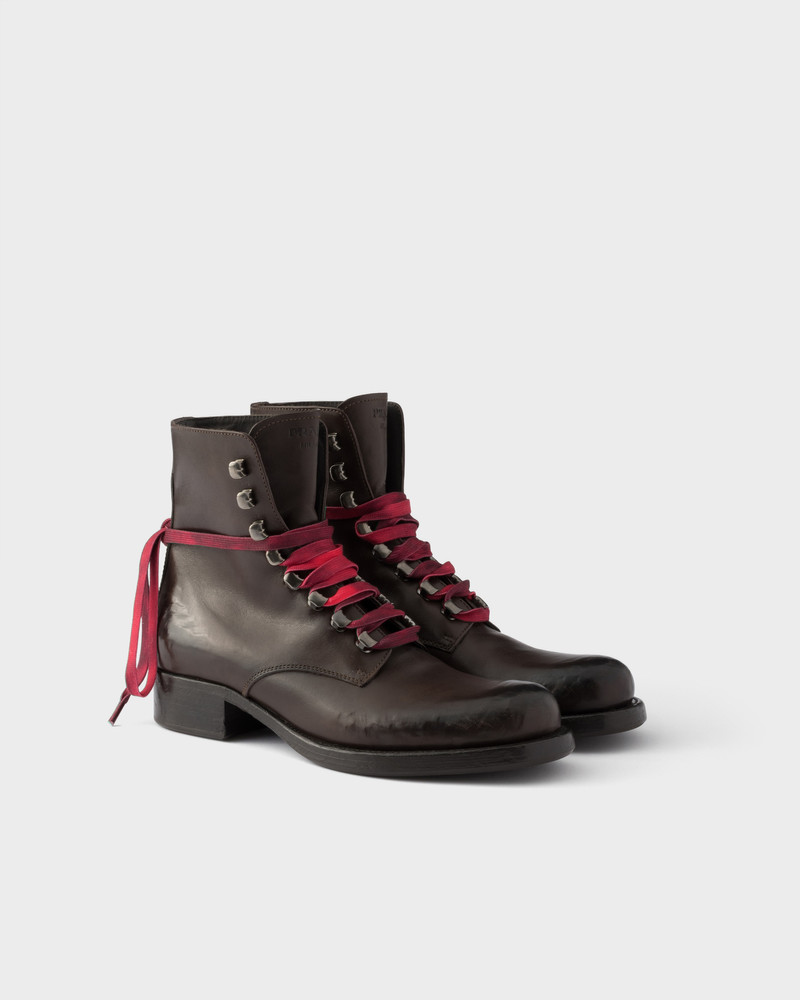 Leather laced booties 1
