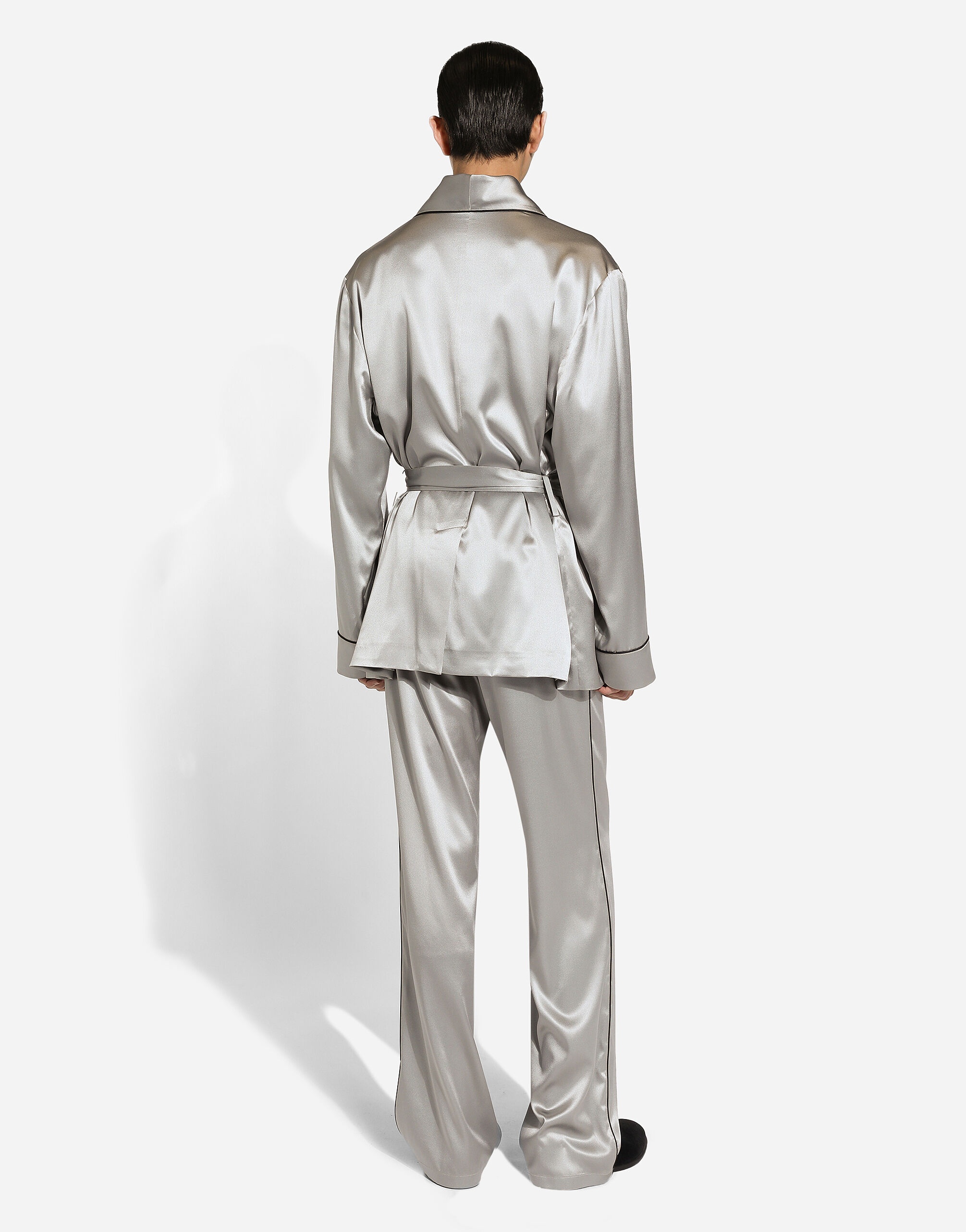 Silk satin robe - 3