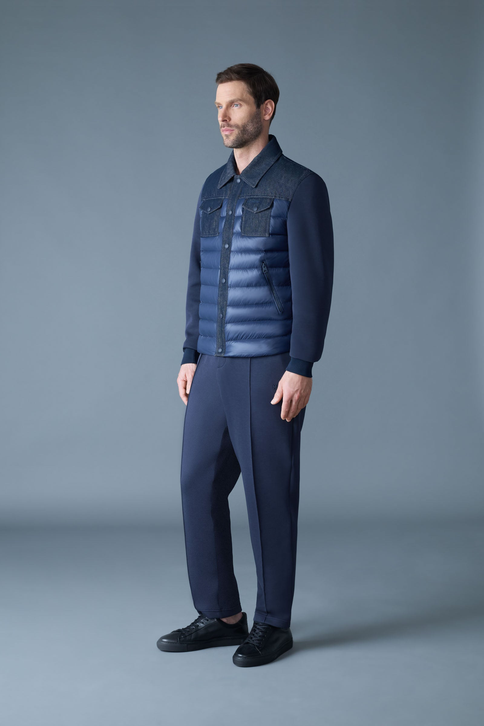 DONOVAN Quilted Contrast Snap Jacket - 4
